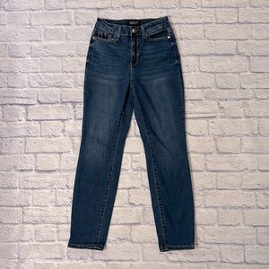 Judy Blue Boyfriend Jeans High Waisted Cool Denim Dark Wash Blue Size 1/25